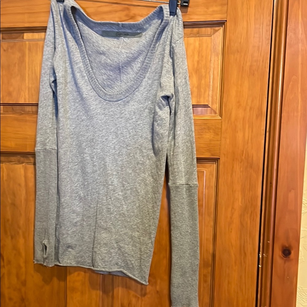 Gray Long Sleeve Top